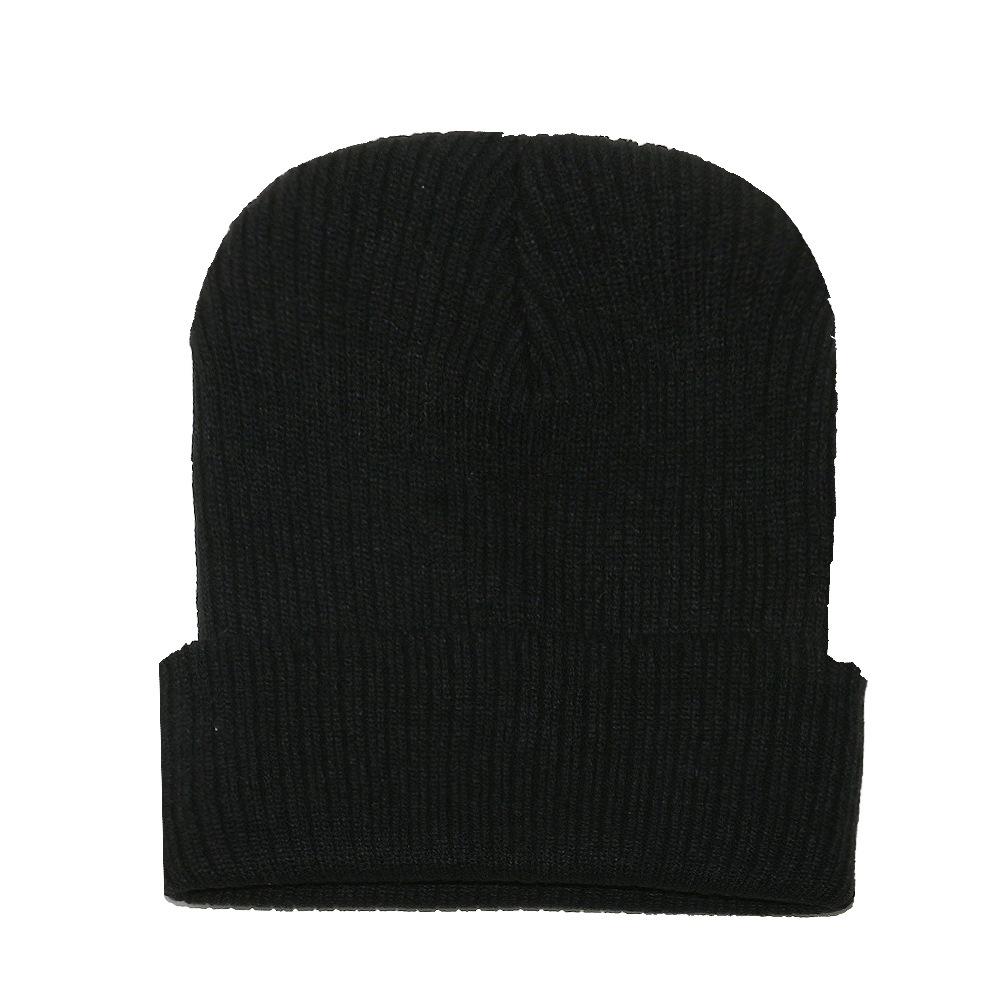 Solid color striped knitted hat women's warm hat autumn and winter outdoor bag head wool hat riding ear protector cold hat men