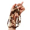 Vintage High Quality Natural Freshwater Pearl Natural Tiger'S Eye Stone Clavicle Chain Maillard Style Necklace