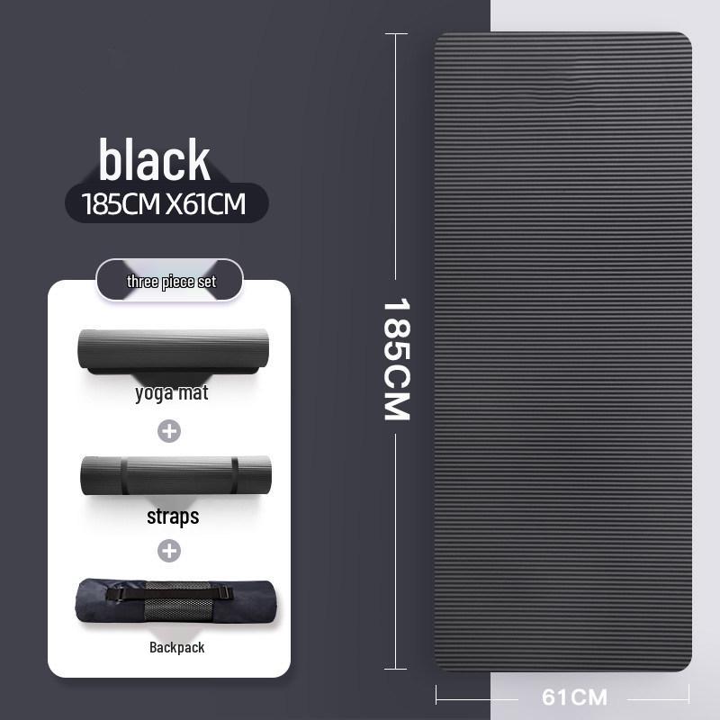 Non-Slip Thick Yoga Mat for Beginners - Indoor Fitness & Exercise Aid