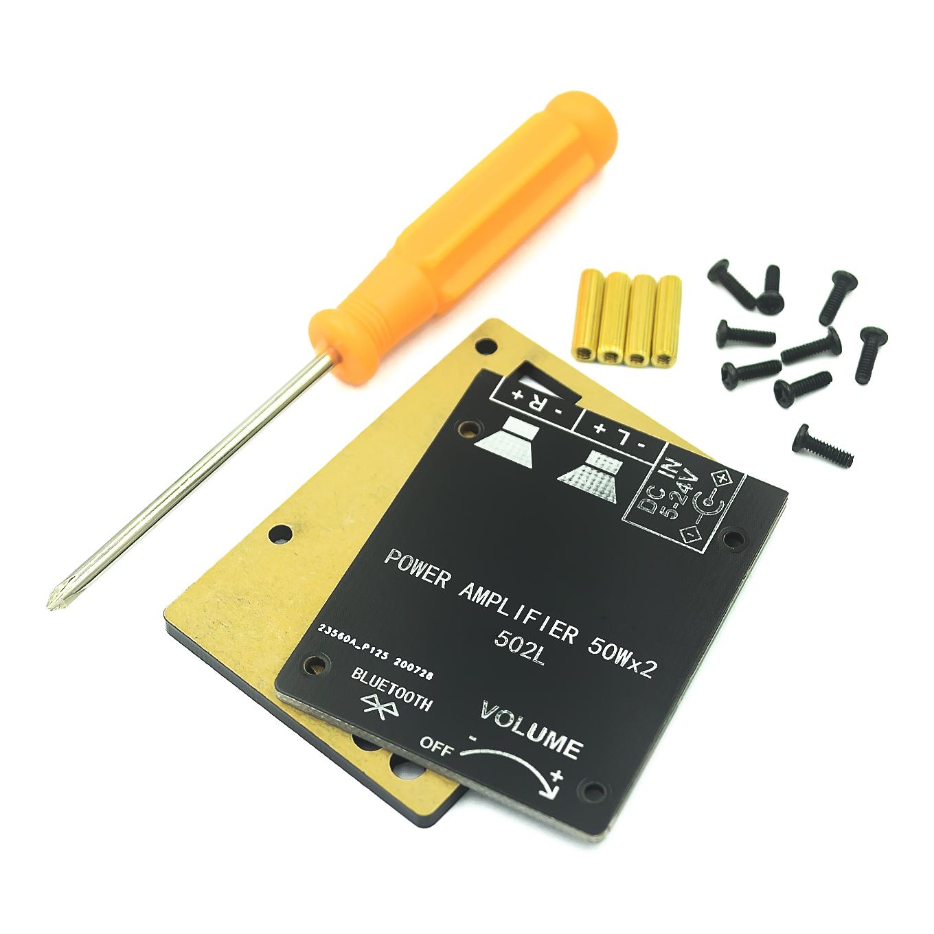 

ZK-502L MINI Bluetooth 5.0 DC 5-24V Бездротовий аудіо цифровий підсилювач потужності Стерео плата 50Втx2 Bluetooth підсилювач Amplificador