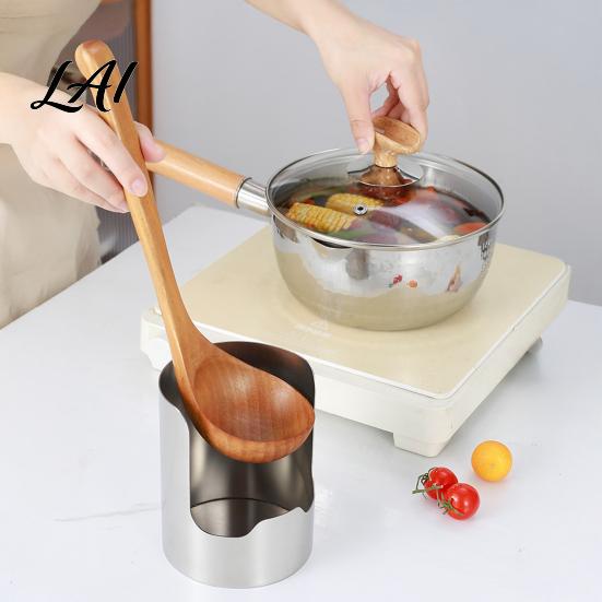 Space Saving Spatula Spoon Rest Stainless Steel Pot Lid Organizer Vertical Cutting Board And Metal Cover Drying Rack Holder