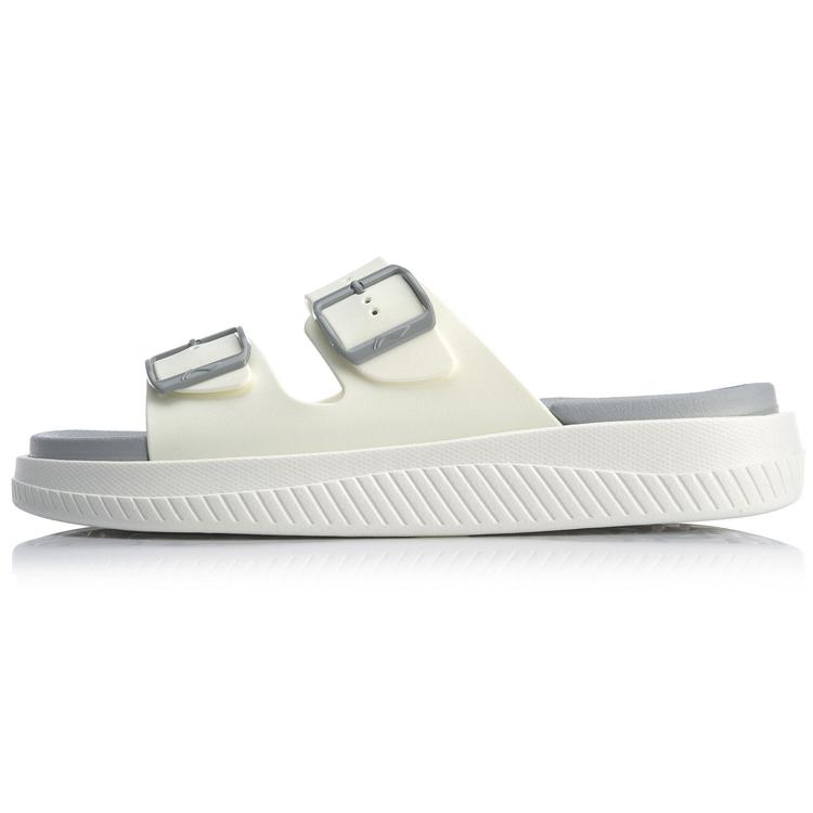 Li Ning Clap Comfortable EVA Quiet Slide Slippers Men's Standard White AGAQ001-4