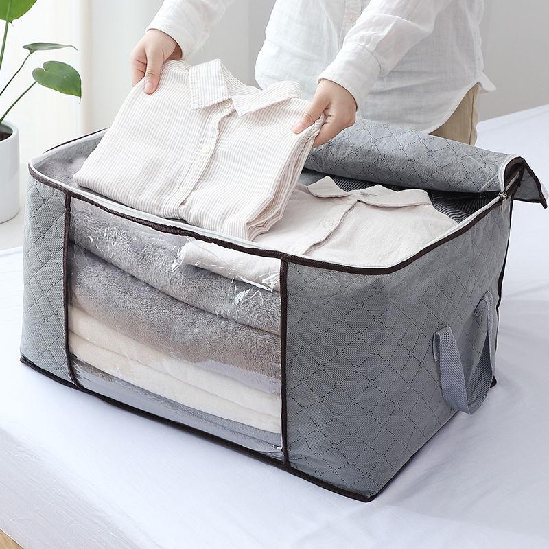 Borsa porta piumone grigia impermeabile - Organizzatore per vestiti in tessuto non tessuto antipolvere