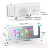Digital 180 Degrees Projection Alarm Clock with Dynamic RGB Light Brightness Adjustable Snooze Dual Alarm