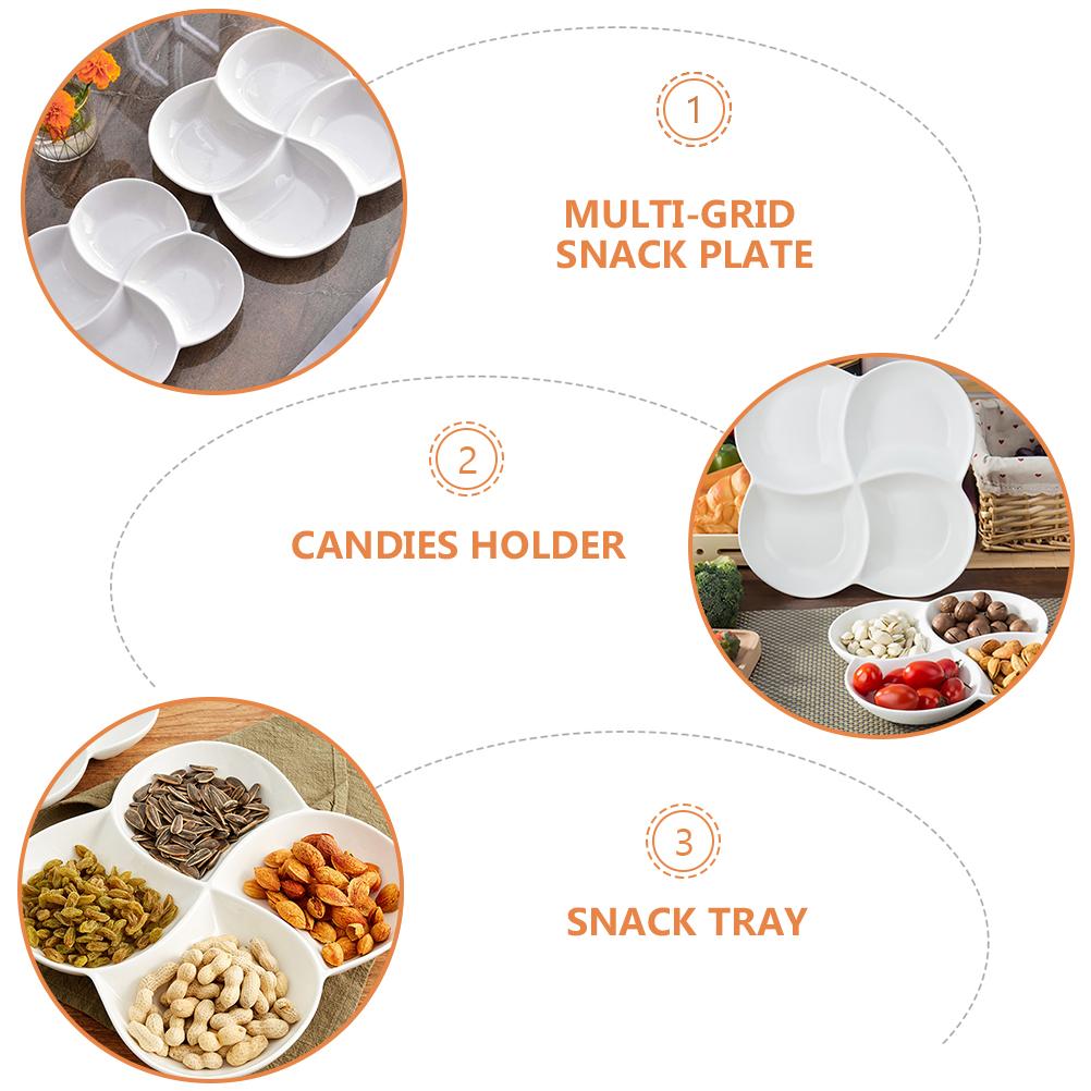 Serving Tray Snack Appetizer Dish Fruit Plate Platter Divided Party Bowl Melaminefood Dessert Candy Plates Trays Container