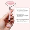 Jade Roller and Gua Sha, facial roller, facial beauty roller skin care tool, rose quartz massager for face, eye, neck, body muscle relaxation, relief 