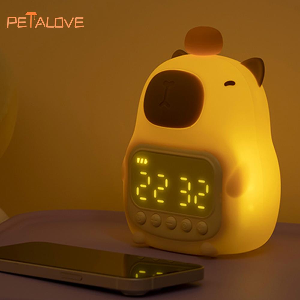 Capybara Night Light Rechargeable Mobile Smart Settings Timing Silicone Lamp Unique Bedside Decoration Pat Brightness Adjustment