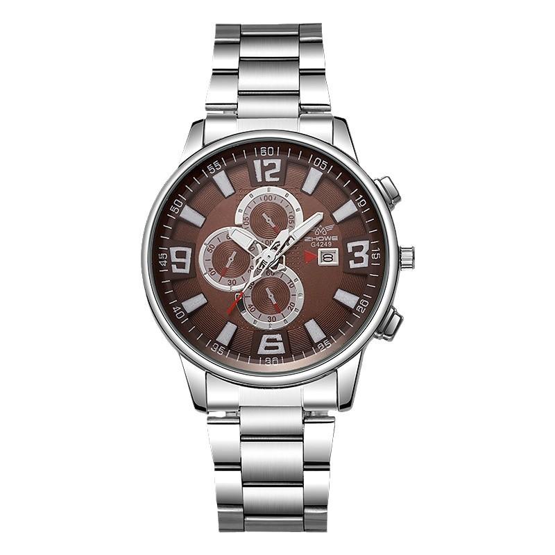 Watch Men'S Calendar Color Disc Trend Business Men'S Steel Belt Quartz Watch