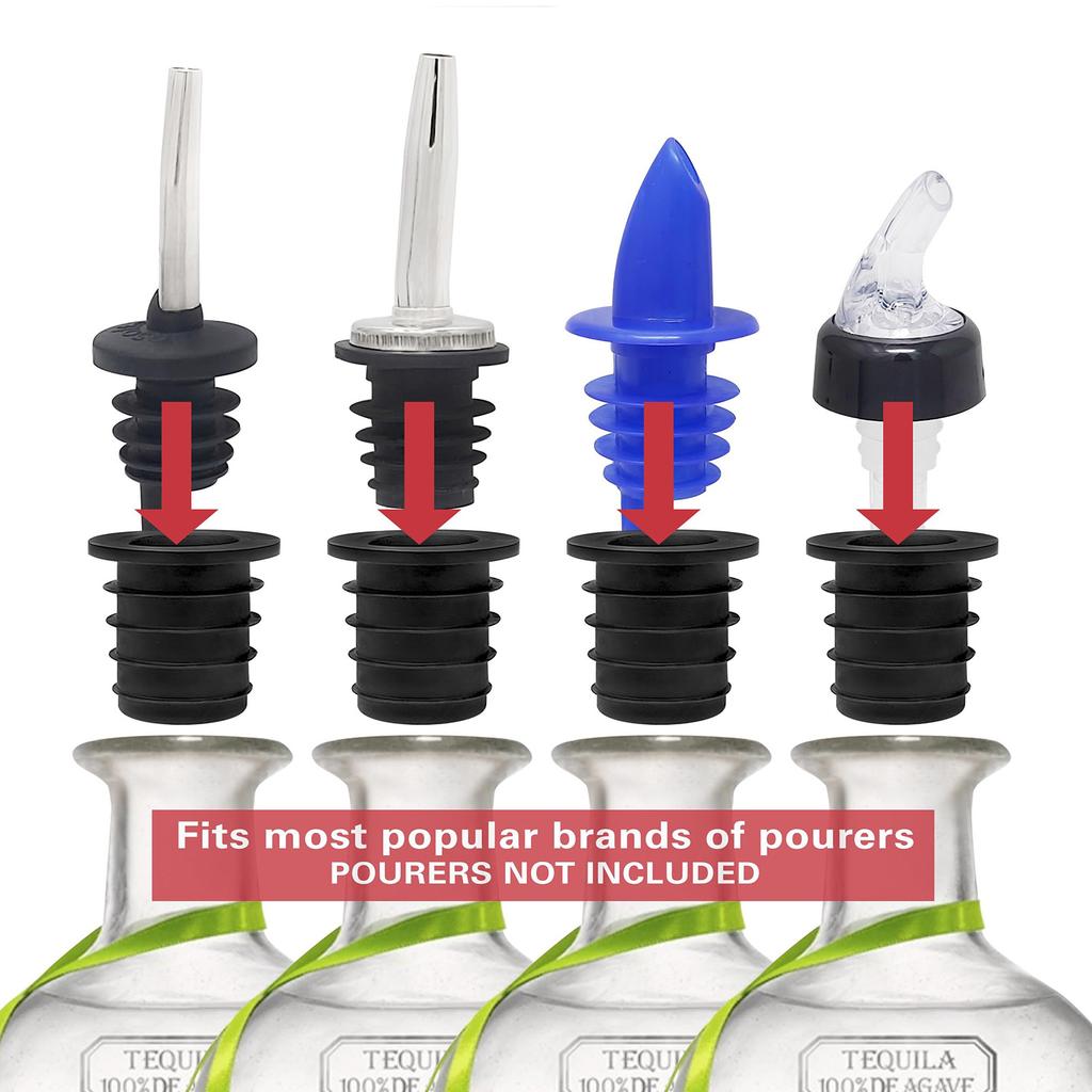 6 Stück Weinflaschenausgießer-Adapter Universal-Ausgießer-Konverter für 25-mm-Hals Olivenölflaschen Spirituosenflaschen Ausgießzubehör
