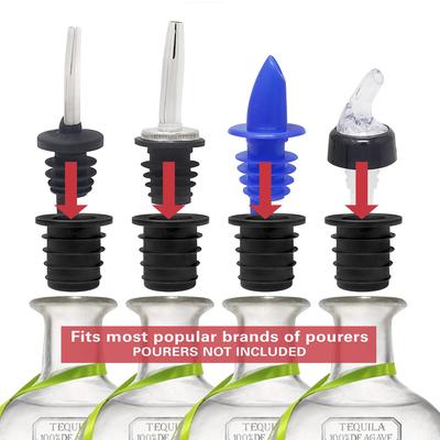 6 Stück Weinflaschenausgießer-Adapter Universal-Ausgießer-Konverter für 25-mm-Hals Olivenölflaschen Spirituosenflaschen Ausgießzubehör