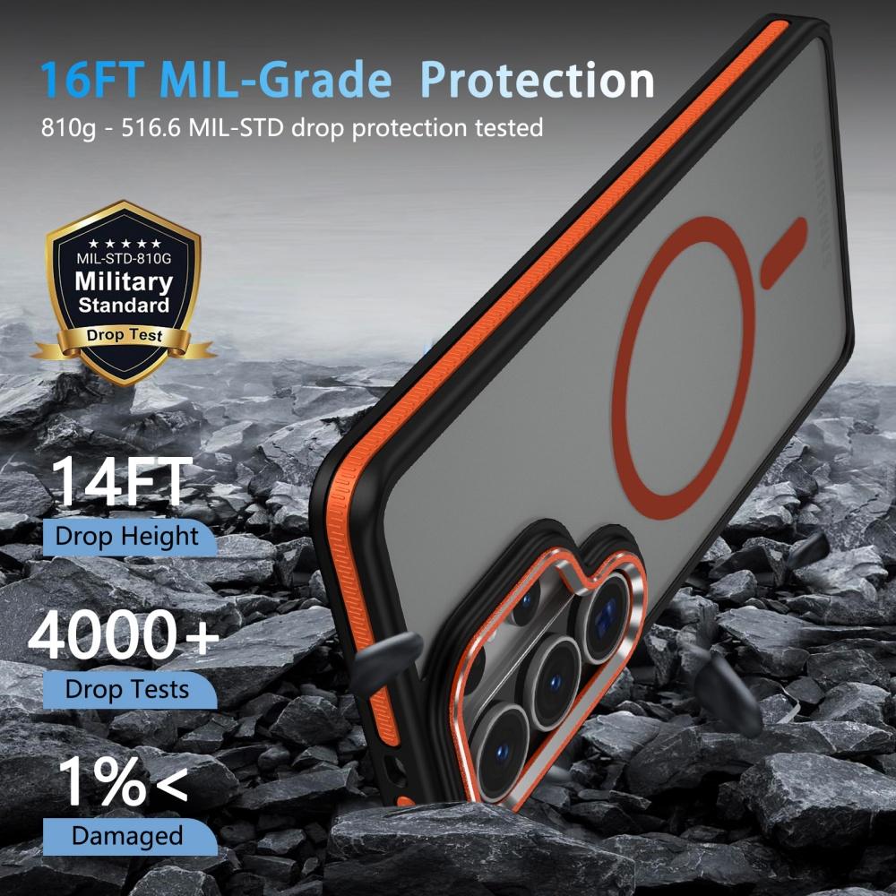 Bicolor Matte Clear For Magsafe Phone Case Samsung S26 Ultra S25 S24 S23 S22 Ultra Plus S25FE S25Edge Magnetic Shockproof Cover