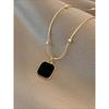 Trendy Geometric Pendant Stainless Steel Necklace, Minimalist Chain Elegant Modern Fashion Jewelry for Women