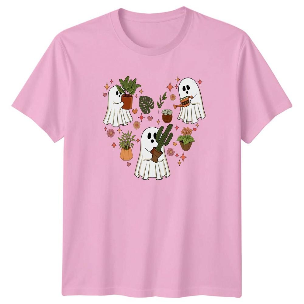 Spooky Cute Ghost Plant Lover TShirt Houseplant Halloween Gift For Him And Her