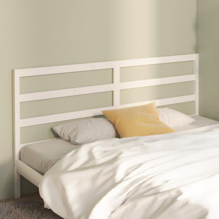 VidaXL Tête de lit Blanc 206x4x100 cm Bois massif de pin 817661