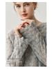 Hollow-Out Feather Design Women's Cashmere Knitwear Top - Lightweight Spring & Autumn Sweater