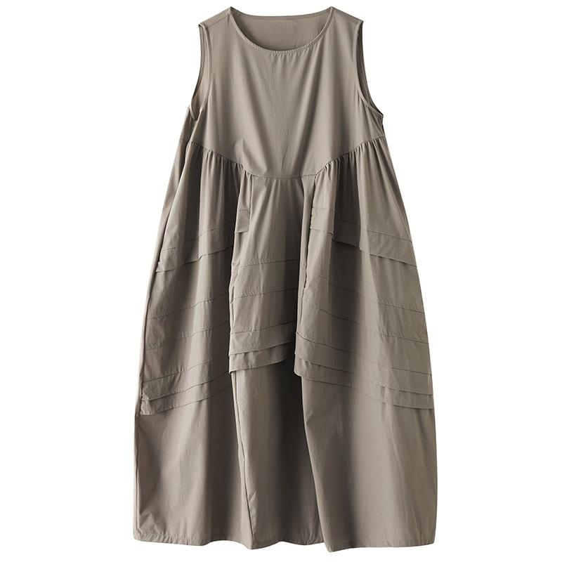 sleeveless Plus size vintage new in dresses for women casual loose long summer dress