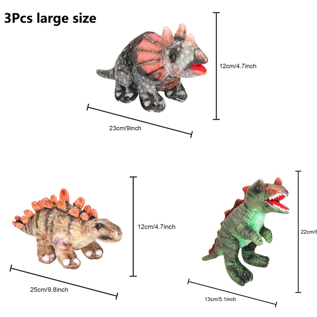 8 Zoll L T-Rex Dinosaurierspielzeug Grün Geburtstagszubehör Party Gartendeko Foto Requisite Jura-Thema Dekoration für Kinder & Erwachsene