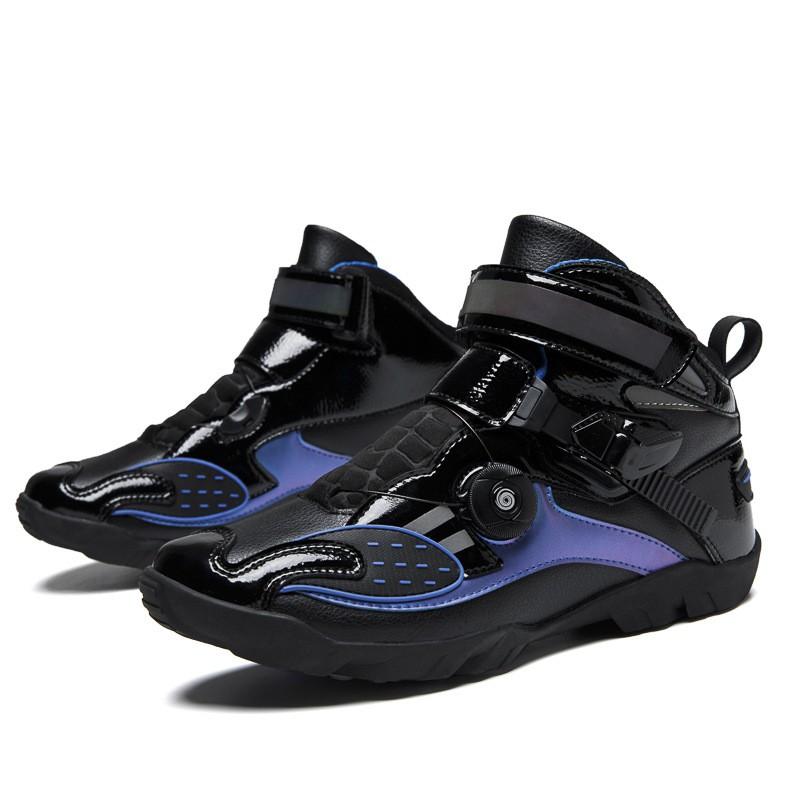Mens Motorcycle Riding Boots All-Season Off-Road Touring Shoes Street Dirt Bike Riders