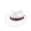 Men'S And Women'S Felt Hats Amazon'S New Warped Woolen Western Cowboy Hats Outdoor Travel Hats Curled Top Hats