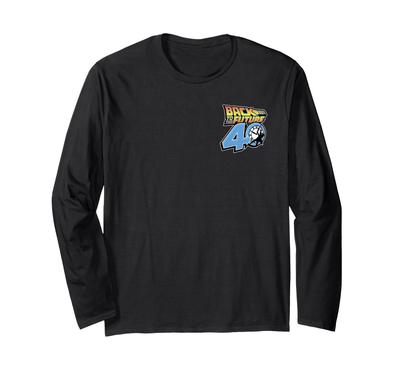Camiseta de Manga Comprida F&B Estilo Jogo de Videogame 40º Aniversário De Volta para o Futuro