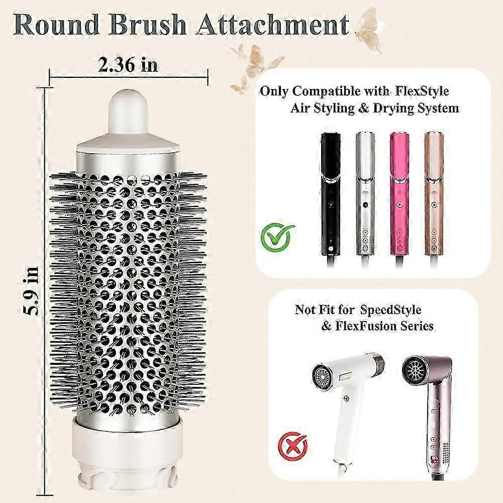 Round Brush Attachment for Shark FlexStyle Accessories, Round Volumizing Brush Hair Styling Tool