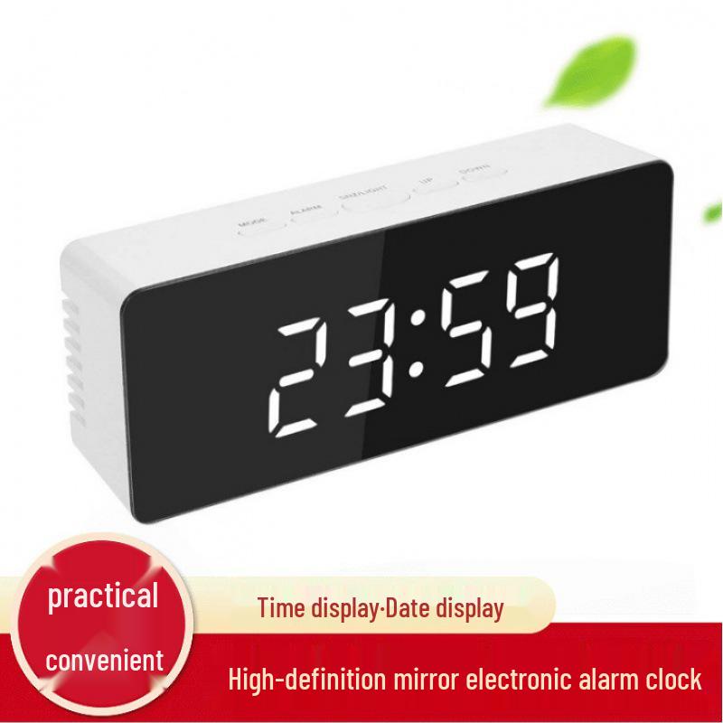 LED Modern Minimalist Digital Alarm Clock with Temperature Display and Creative Desktop Design