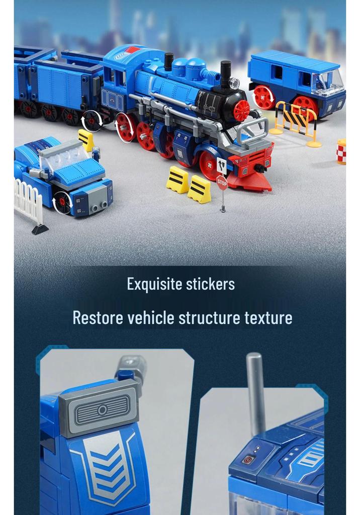 Nuclear-Powered Aircraft Carrier Transformation Building Blocks Educational Toy Set
