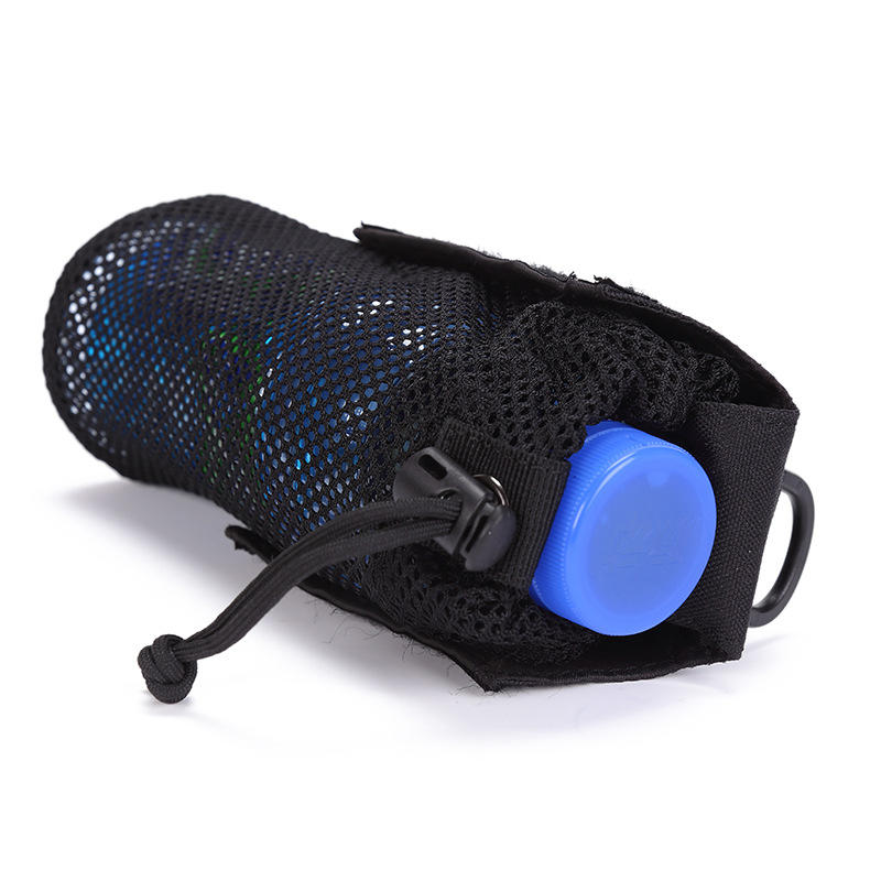 Outdoor Cycling Water Bottle Pouch Tactical Molle Holder Storage Bag Foldable Mesh Water Bottle Sleeve Bag for Backpack