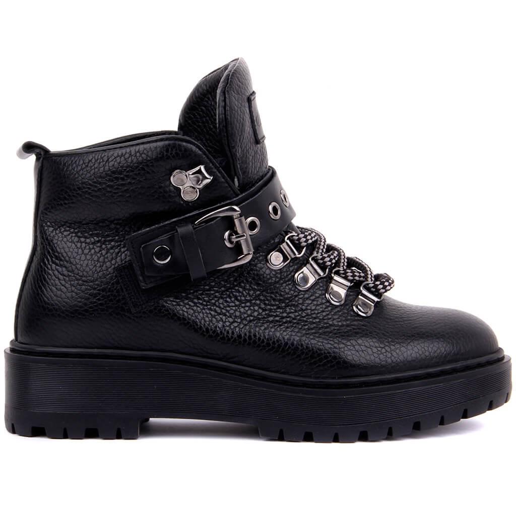 

Sail Lakers - женские черные кожаные ботинки на шнуровке 37 чёрный