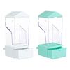 Parrot Cage Automatic Feeder Transparent Food Dispenser with Anti Waste Tray for Pigeon Canary and Finch
