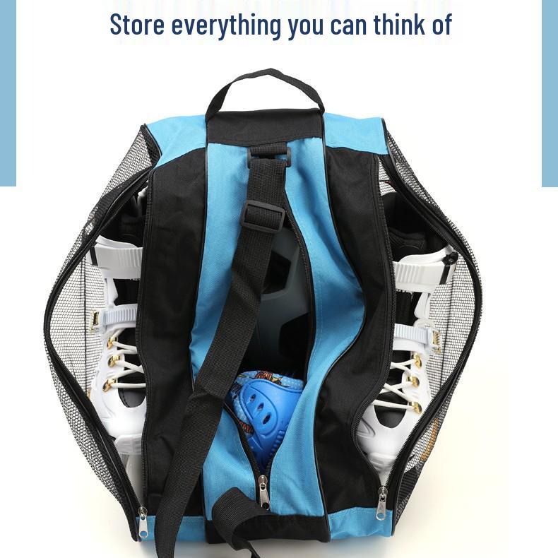 Zhenku Rollschuh- & Eislauf-Tasche - Kinder- & Erwachsenen 3-lagige Einzelschulter-Aufbewahrungstasche für Schlittschuhe