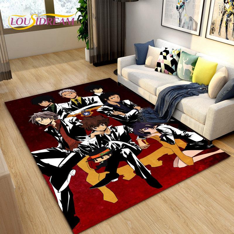 Nauczyciele Hitman Reborn Anime Dywan Obszarowy Duży, Dywan do Salonu Sypialni Sofa Wycieraczka Dekoracja, Dzieci Antypoślizgowa Mata Podłogowa