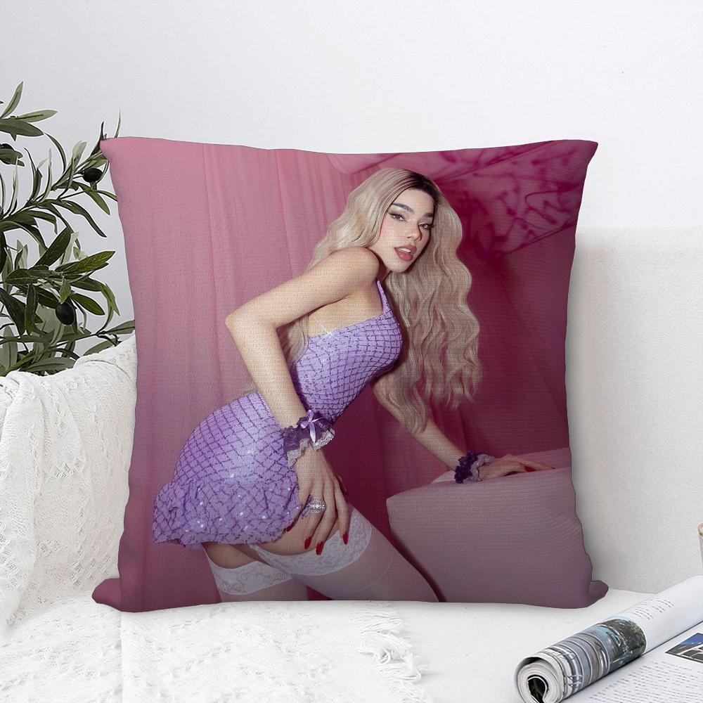 Singer K-Kenia Os Pink Aura Pillow Case Plush Fabric Soft Pillowcase Double Sided Print Sofa Cushion Cover Throw Pillow Cover