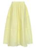 Summer Yellow High-Waist A-Line Umbrella Skirt