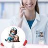 1 buc Suport retractabil pentru ecuson plat acrilic cu clips pentru card de identitate asistentă medicală doctor Clip pentru ecuson de lucru medicale Birou Spital Consumabile