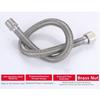 Corrugated Stainless Steel Hose 40cm G1/2 DN15 for Toilet Sink and Tub with Anti Leakage Design and Heat Resistant Inner Layer