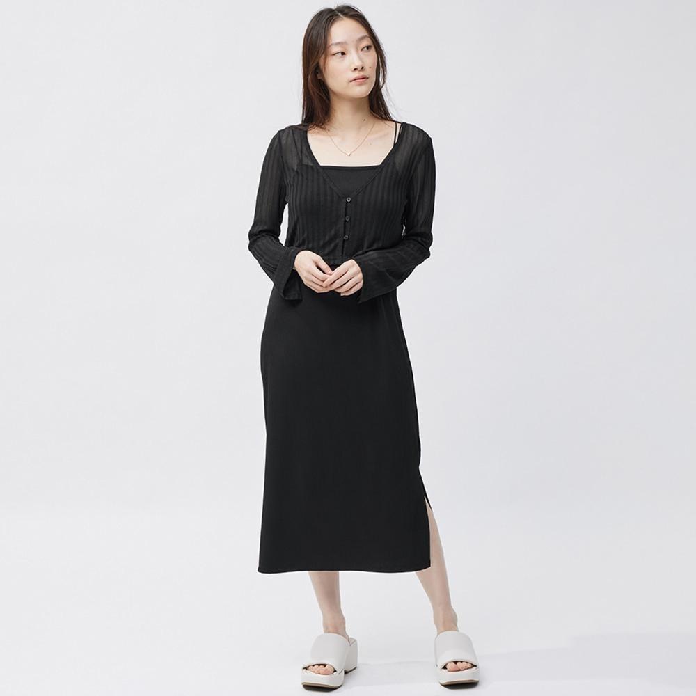 

Платье-бретелька из двух предметов GU by Uniqlo + короткое EC, длина от 110,0 до 117,0 см