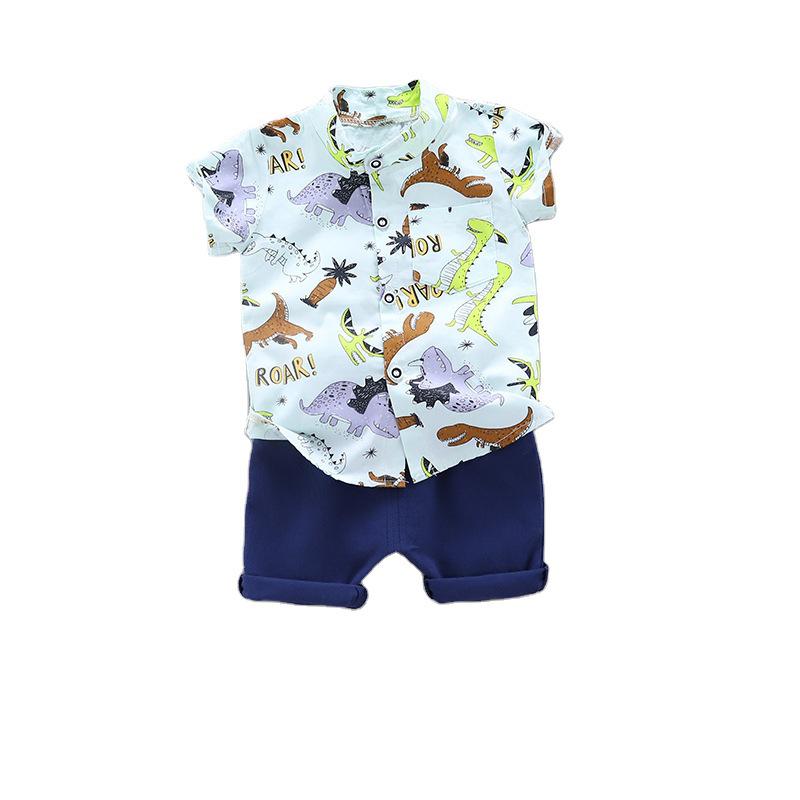 Koreanischer Stil Jungen Sommer Cartoon Hemd & Shorts Set