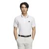 Adidas Golf Men's White Short Sleeve Polo Shirt with One-Point Logo and UV Protection