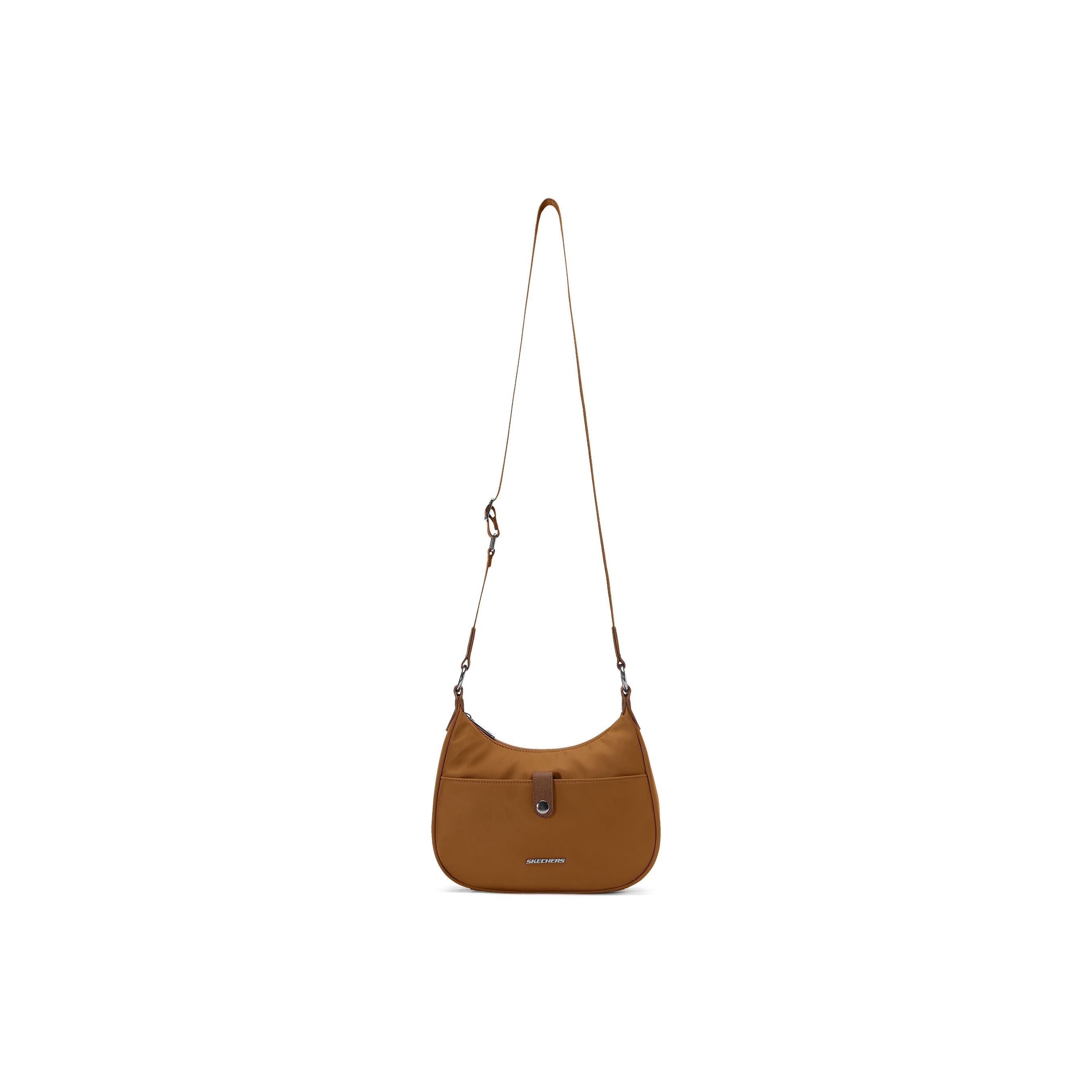 Skechers 2L Lightweight Classic Fashion Water-Resistant Underarm Bag Handheld Crossbody Fabric Shoulder Bag Regular Unisex Couple L325U111-06JR Nut Brown