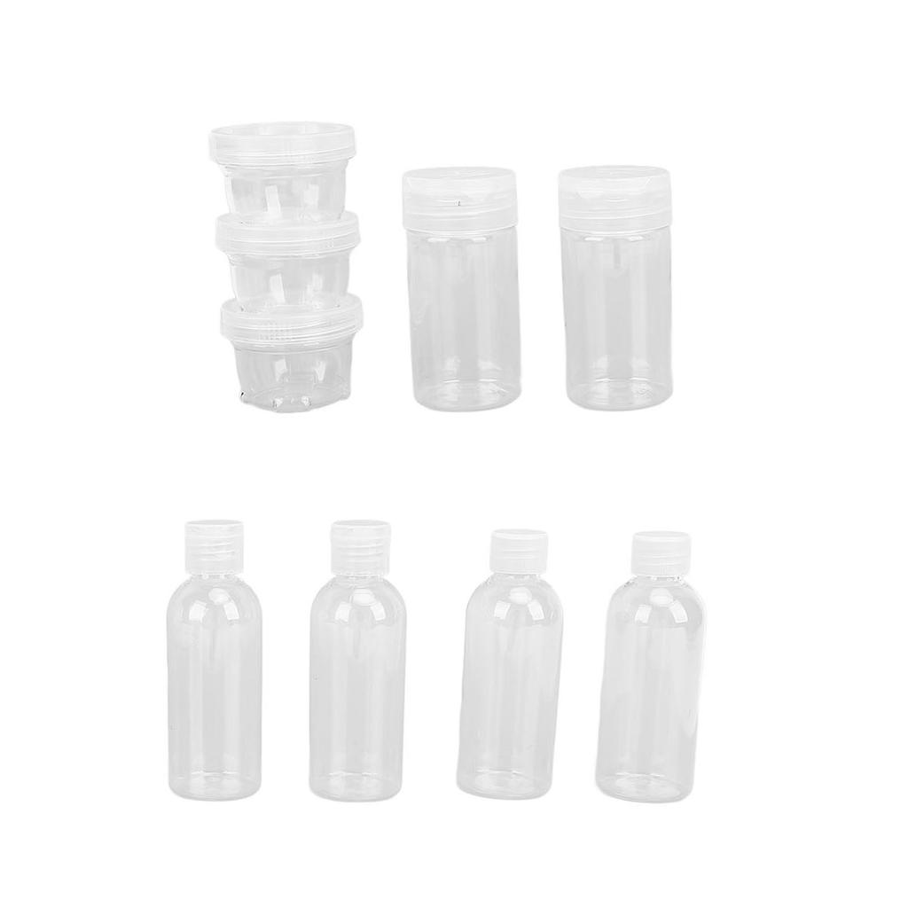Outdoor Spice Bottle Set Transparent Portable PET Seasoning Jar Kit with Bag for Camping Picnic BBQ