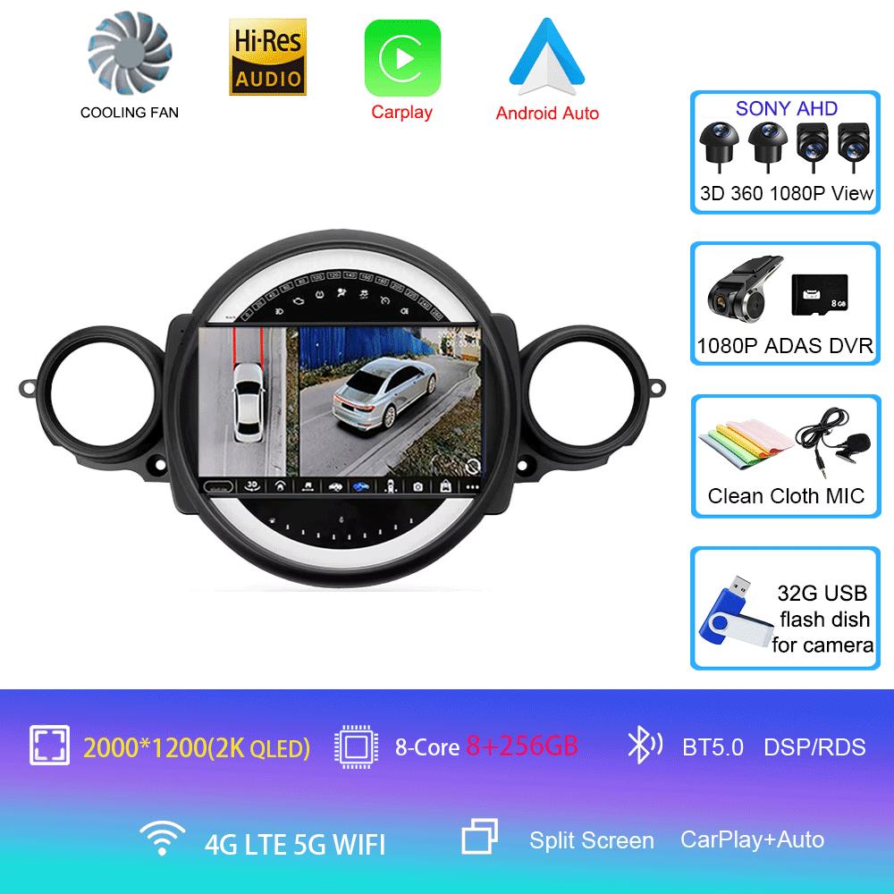 Android 14 Car Radio For BMW Mini Cooper R56 R60 R51 2006 - 2015 GPS Carplay Navigation Stereo Auto DSP BT DVD Multimedia Player