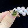 BELLA BOX Dazzling Zirconia Women Rings Romantic Pear Green Stone Engage Wedding Ring Valentines Gift For Lover Fashion Jewelry