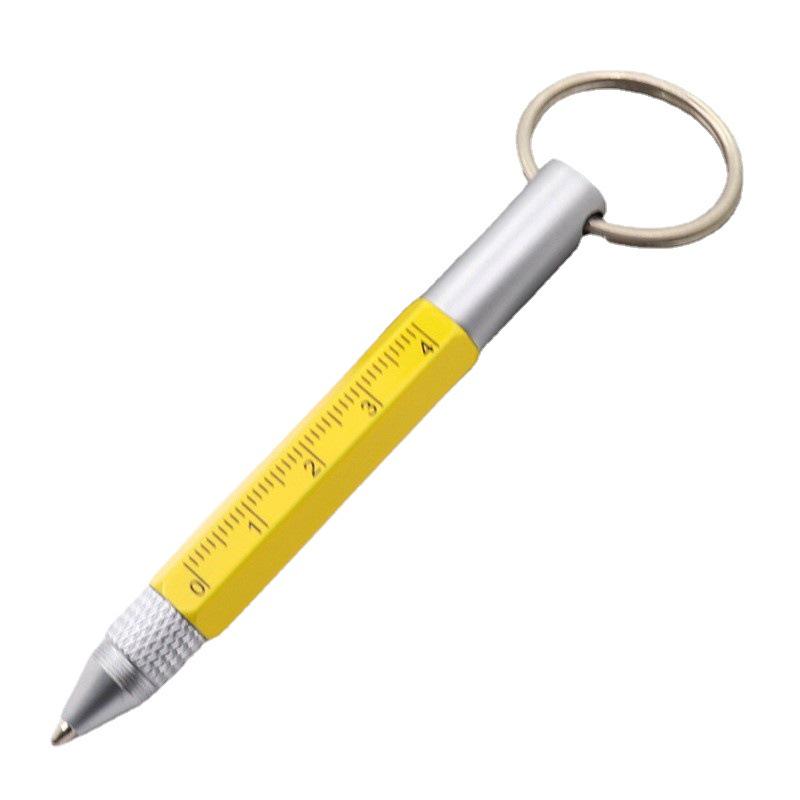 6-in-1 Multifunction Metal Ballpoint Pen with Touchscreen Stylus, Screwdriver, and Emergency Tool.