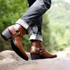 Fashion High Quality Men's Chelsea Boots Casual Leather Shoes Classic Western Cowboy Knight Boots Side Zipper Formal Boots for Men Botas