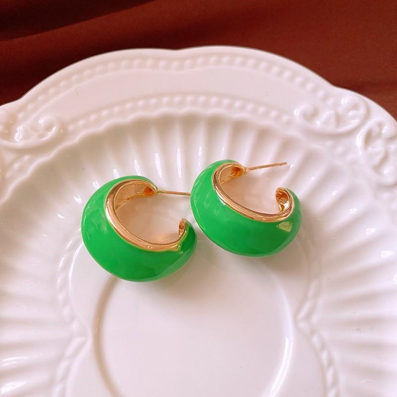 Planet Letter Silver Needle Earrings Niche Stud Earrings Light Luxury High Sense Versatile Earrings