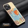 Custodia Arancione per Telefono Cocktail Aperol Spritz Per iPhone 16 15 14 13 12 11 Plus Pro Max Lusso di Alta Gamma Magsafe Pelle di Pecora