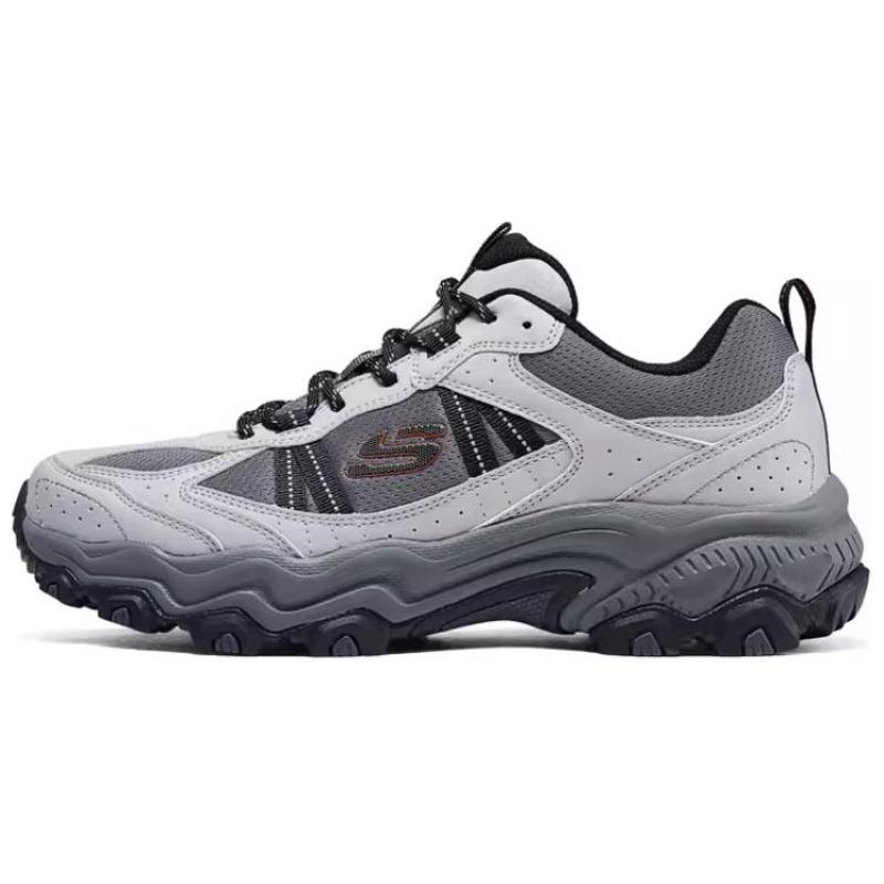 Skechers Stamina At Men Gray Low Top Outdoor Shoes Lightweight Breathable Cushioning 237527-GYOR 41.5