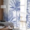 Summer Palm Trees Voile Sheer Curtains Living Room Window Tulle Curtain Kitchen Bedroom Drapes Home Decor