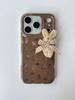 Kawaii Bunny Pattern with Plush Rabbit Charm Cute & Unique Phone Case for iPhone 17 16 15 14 11 12 13 Pro Max Plus Back Cover